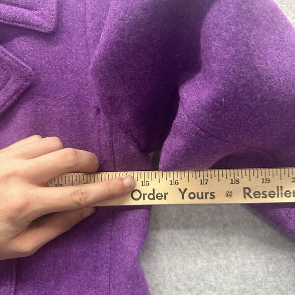 J. CREW Cashmere Coat Womens 00 Double Breasted Wool Blend Station Peacoat Nello - Picture 6 of 6